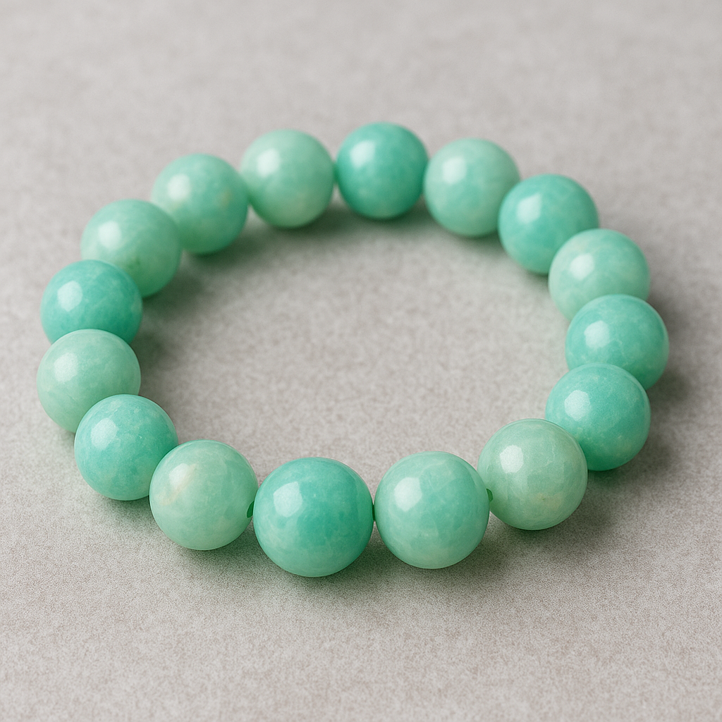 💚 Bracelet en Amazonite – 6 mm, 8 mm, 10 mm – Qualité A à AA