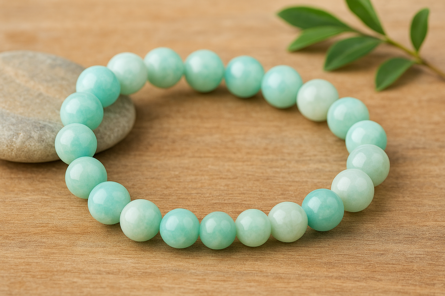 💚 Bracelet en Amazonite – 6 mm, 8 mm, 10 mm – Qualité A à AA