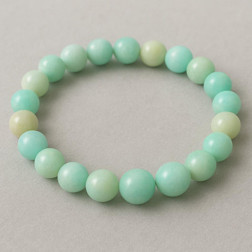 💚 Bracelet en Amazonite – 6 mm, 8 mm, 10 mm – Qualité A à AA