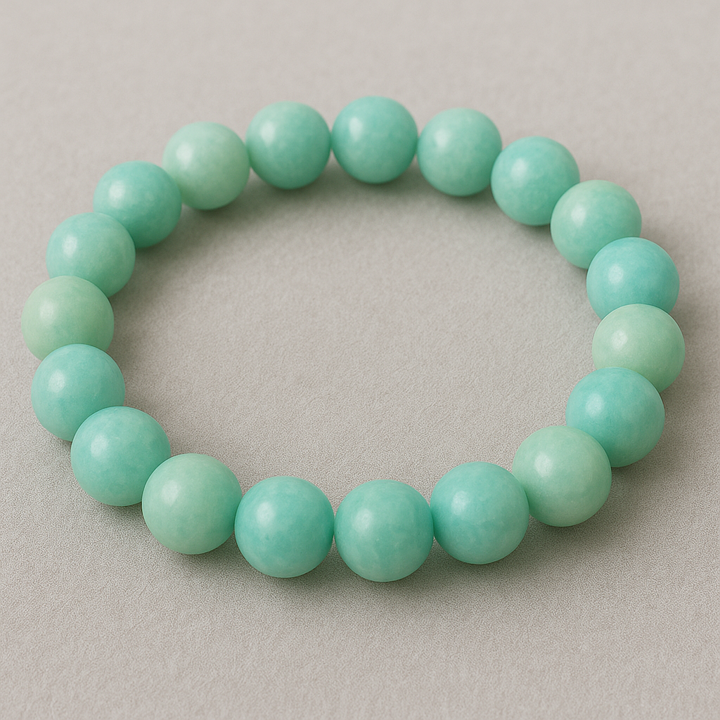 💚 Bracelet en Amazonite – 6 mm, 8 mm, 10 mm – Qualité A à AA