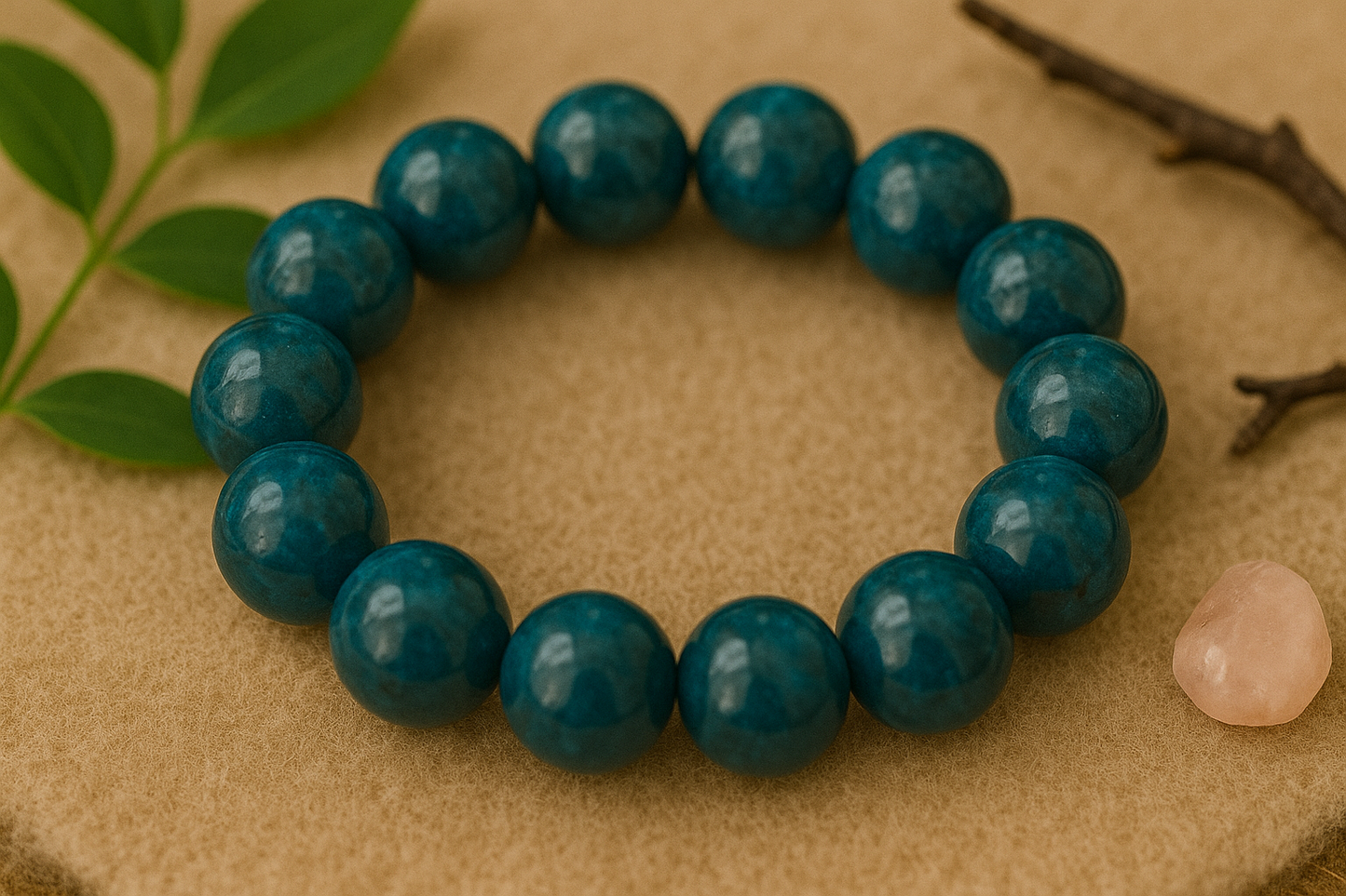 🔹 Bracelet en Apatite Bleue – 6 mm, 8 mm, 10 mm – Qualité extra à AA