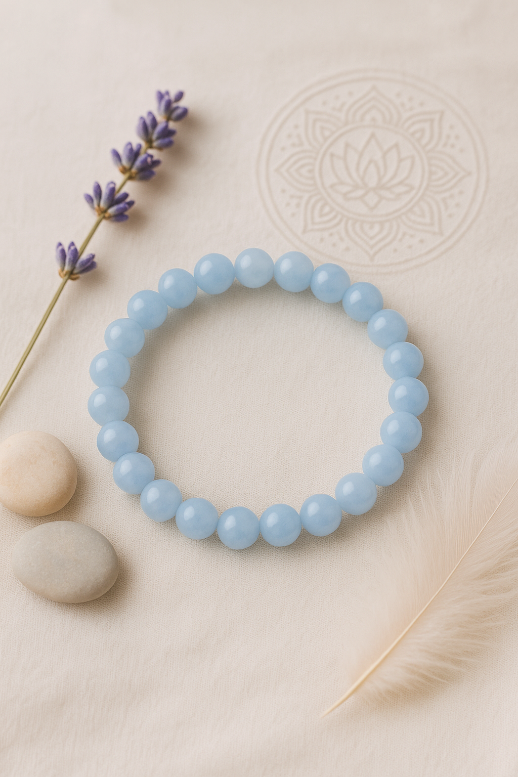 đ Bracelet en CalcĂ©doine â 6 mm, 8 mm, 10 mm â QualitĂ© extra, A Ă AA