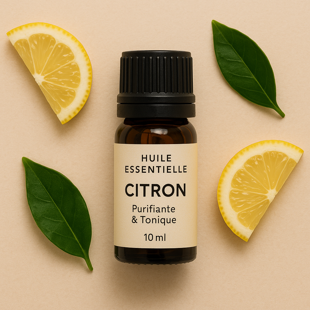 🍋 Huile essentielle de Citron jaune– Fraîcheur, Clarté & Énergie Positive
