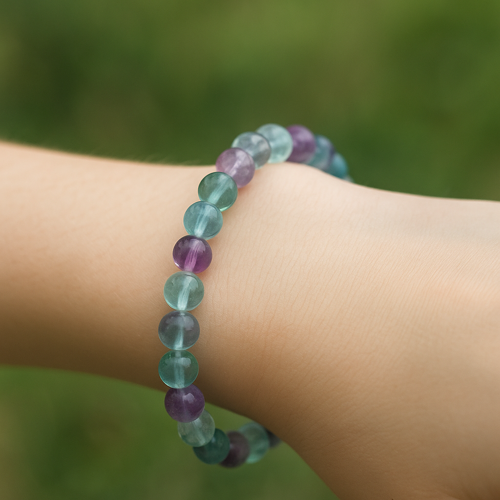 đ Bracelet en Fluorite â 6 mm, 8 mm, 10 mm â QualitĂ© extra Ă AA