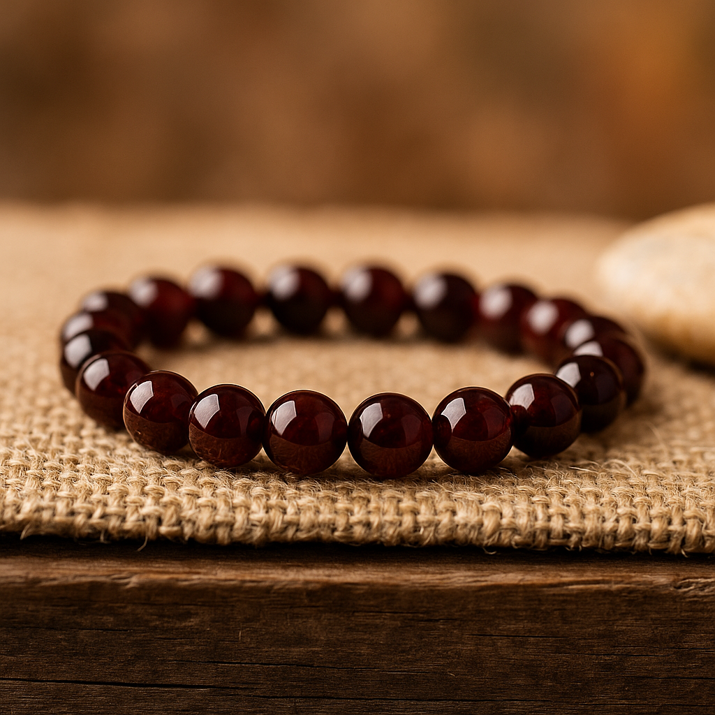 ❤️ Bracelet en Grenat Naturel – 6 mm, 8 mm, 10 mm – Qualité Extra à AA