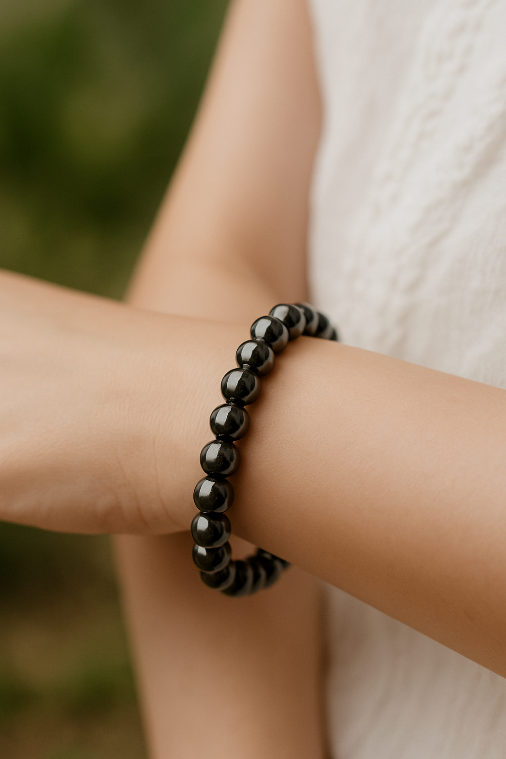 🧲 Bracelet en Hématite – 6 mm, 8 mm, 10 mm – Qualité extra à AA