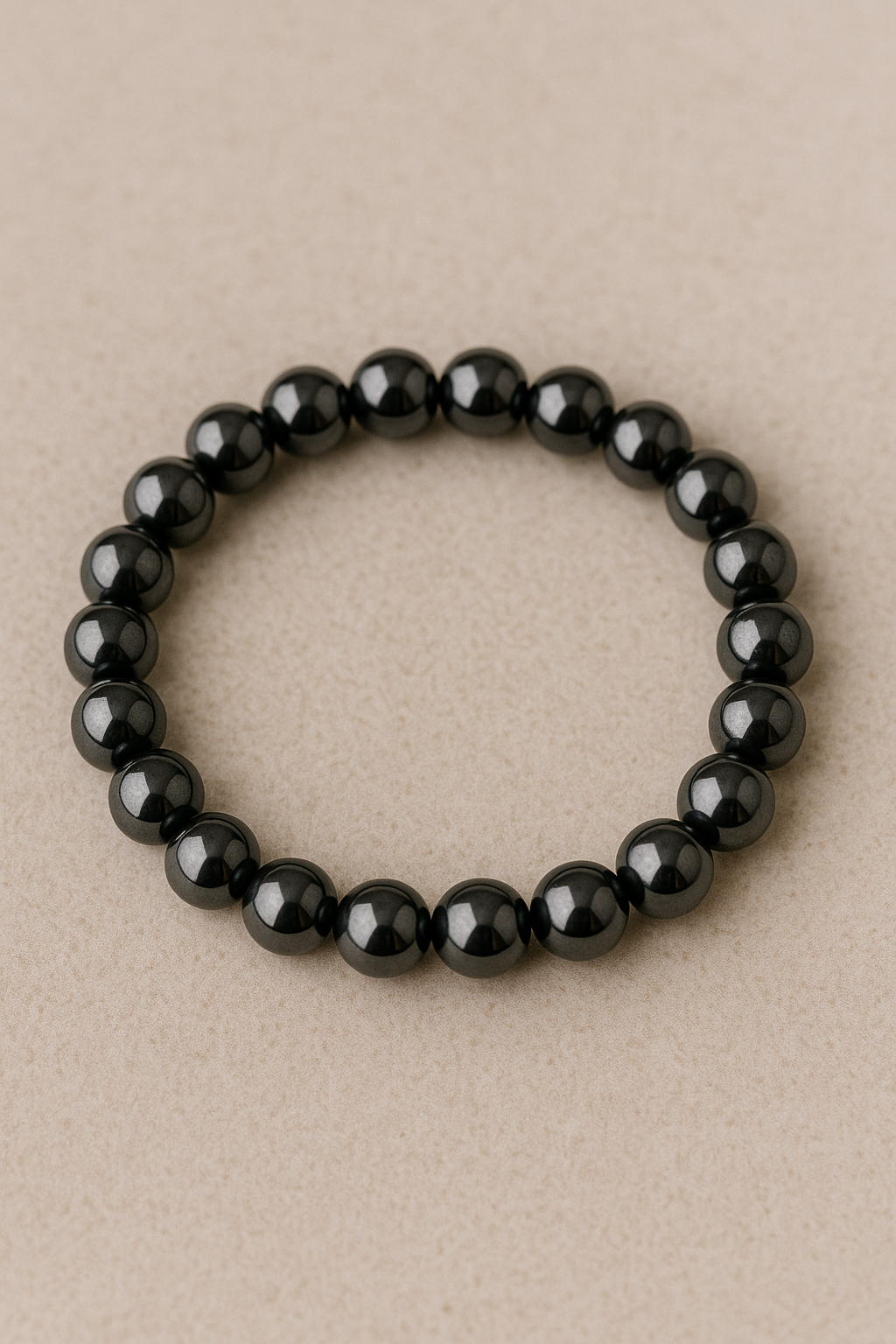 🧲 Bracelet en Hématite – 6 mm, 8 mm, 10 mm – Qualité extra à AA