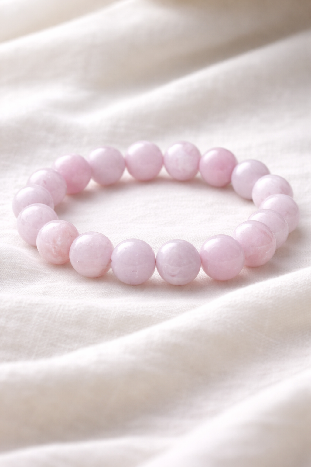 Bracelet Kunzite du Brésil A+ – Perles 10 mm