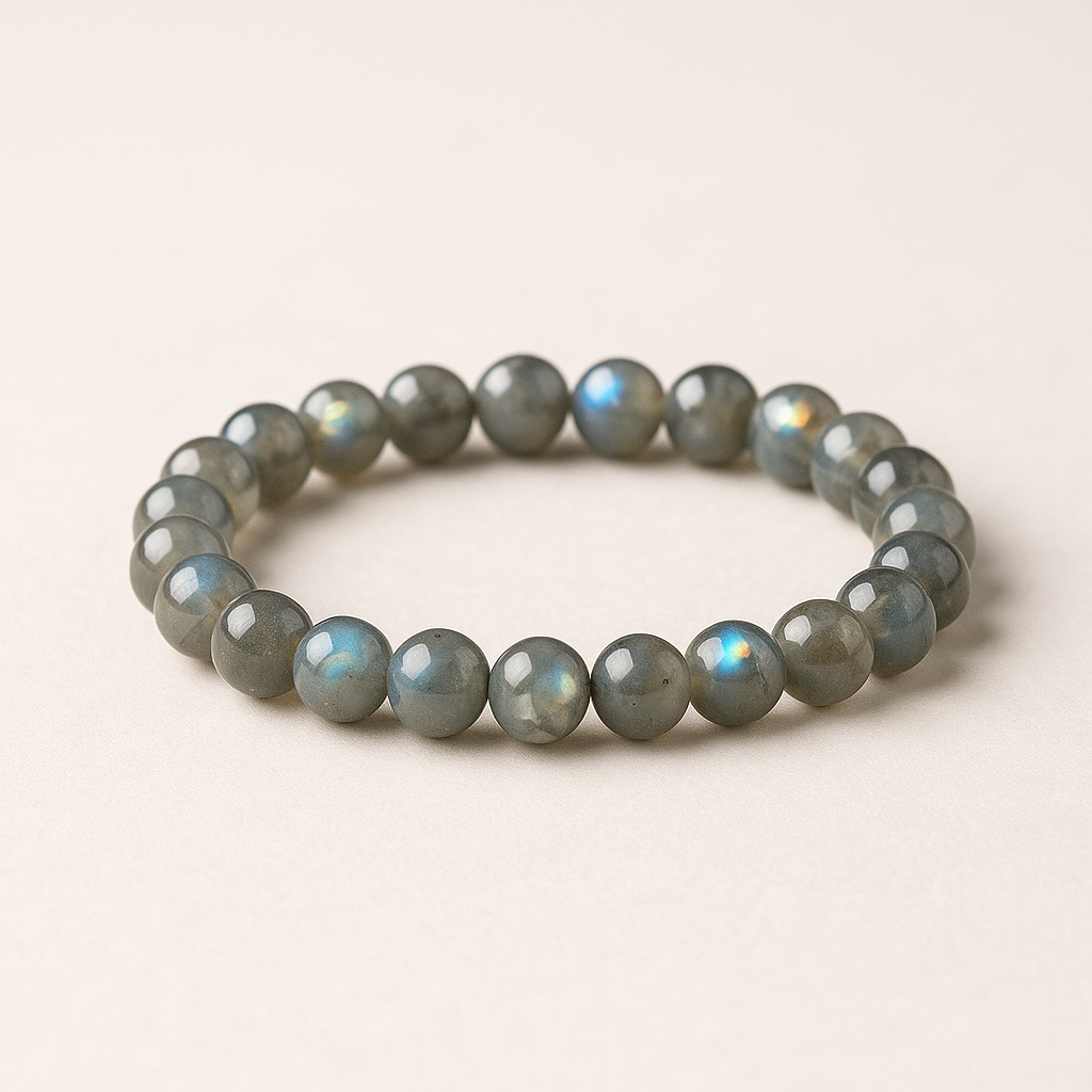 🧿 Bracelet en Labradorite Naturelle – 6 mm, 8 mm, 10 mm – Qualité extra à A