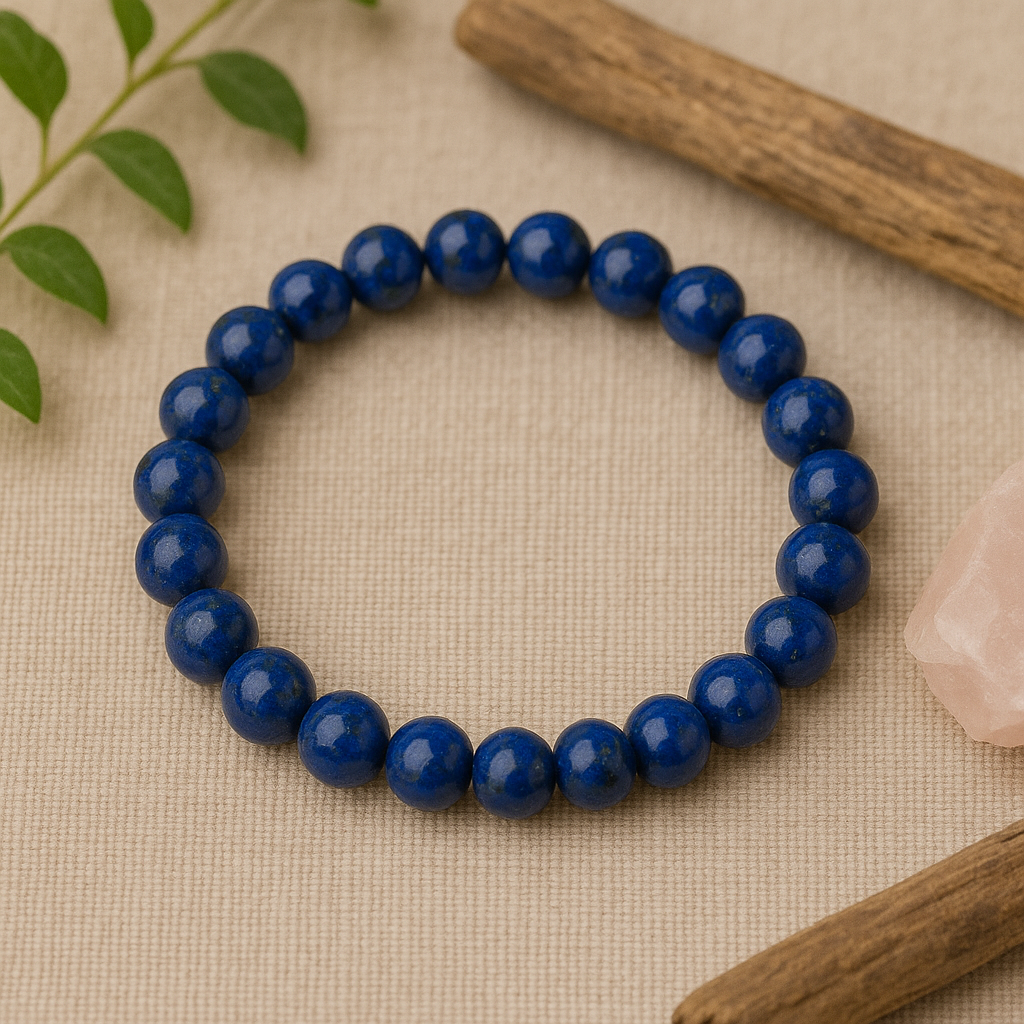 Bracelet en Lapis-Lazuli – 6 mm / 8 mm / 10 mm - Qualité de extra à AA