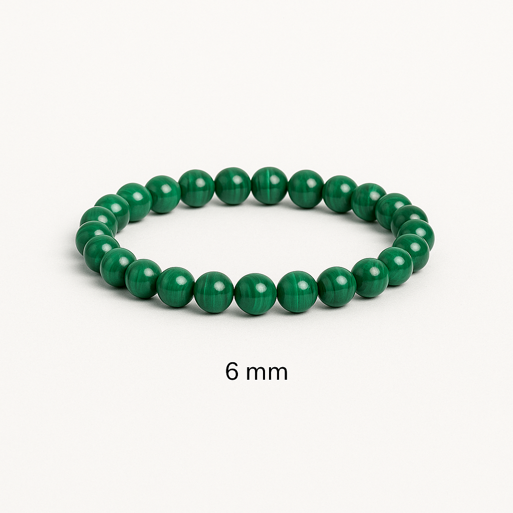 🌿 Bracelet en Malachite – 6 mm, 8 mm, 10 mm -Qualité extra à AA