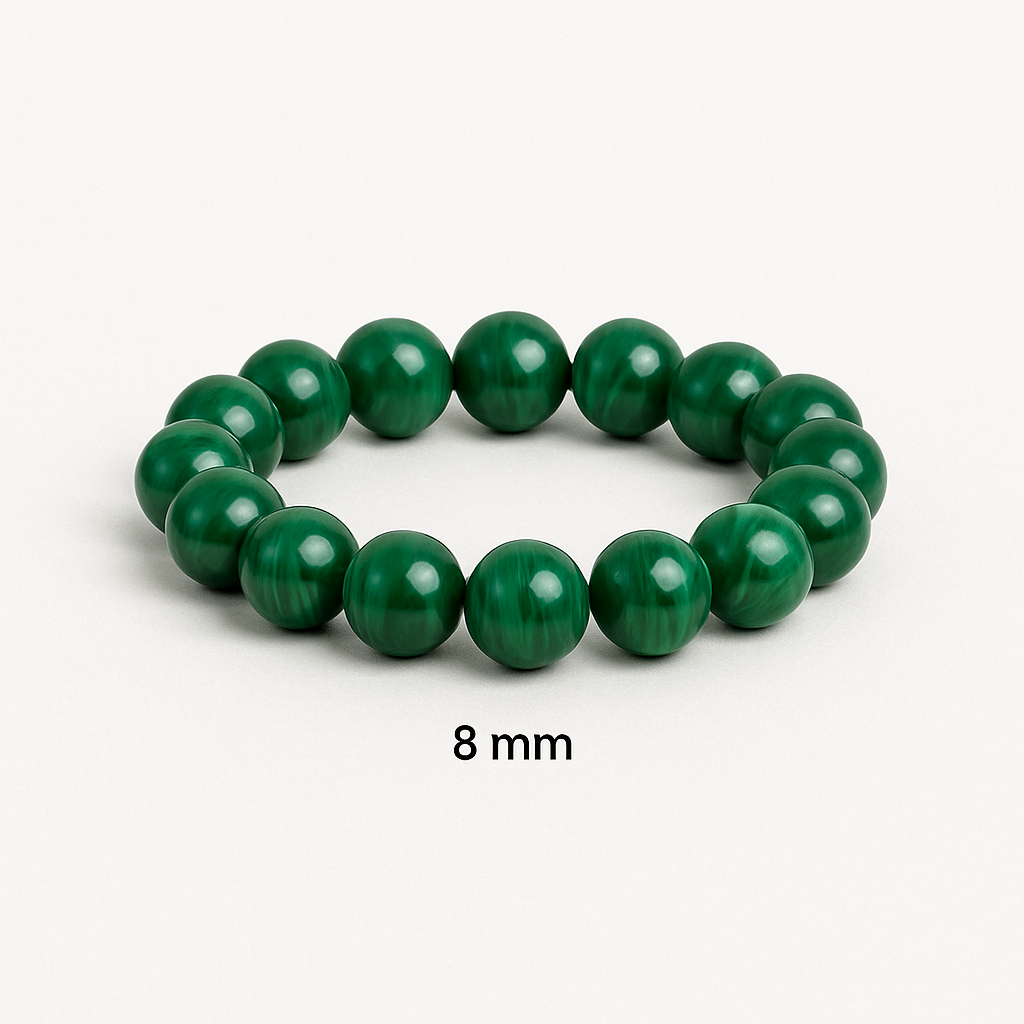 🌿 Bracelet en Malachite – 6 mm, 8 mm, 10 mm -Qualité extra à AA