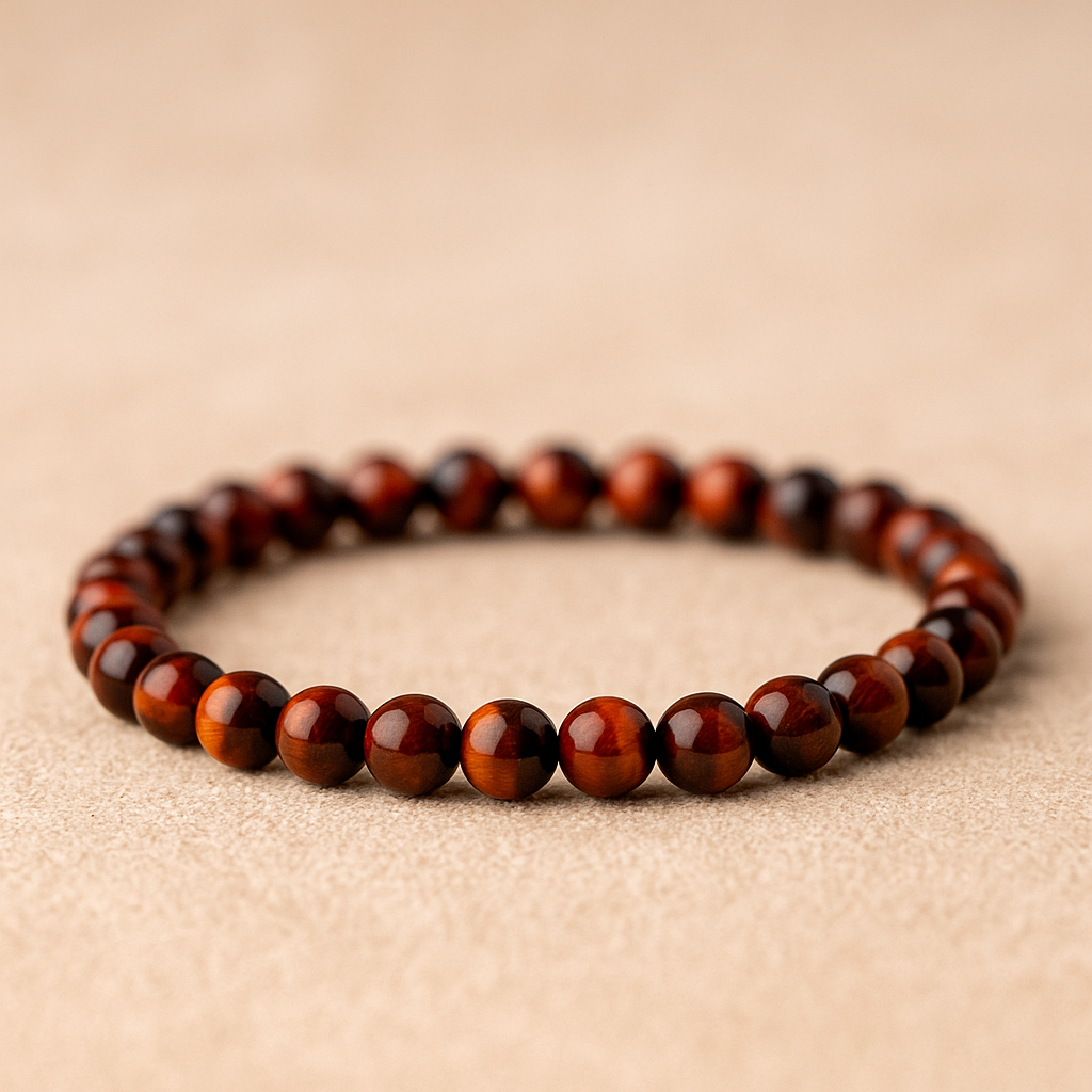 🐂 Bracelet en Œil de Taureau – 6 mm, 8 mm, 10 mm – Qualité Extra à AA