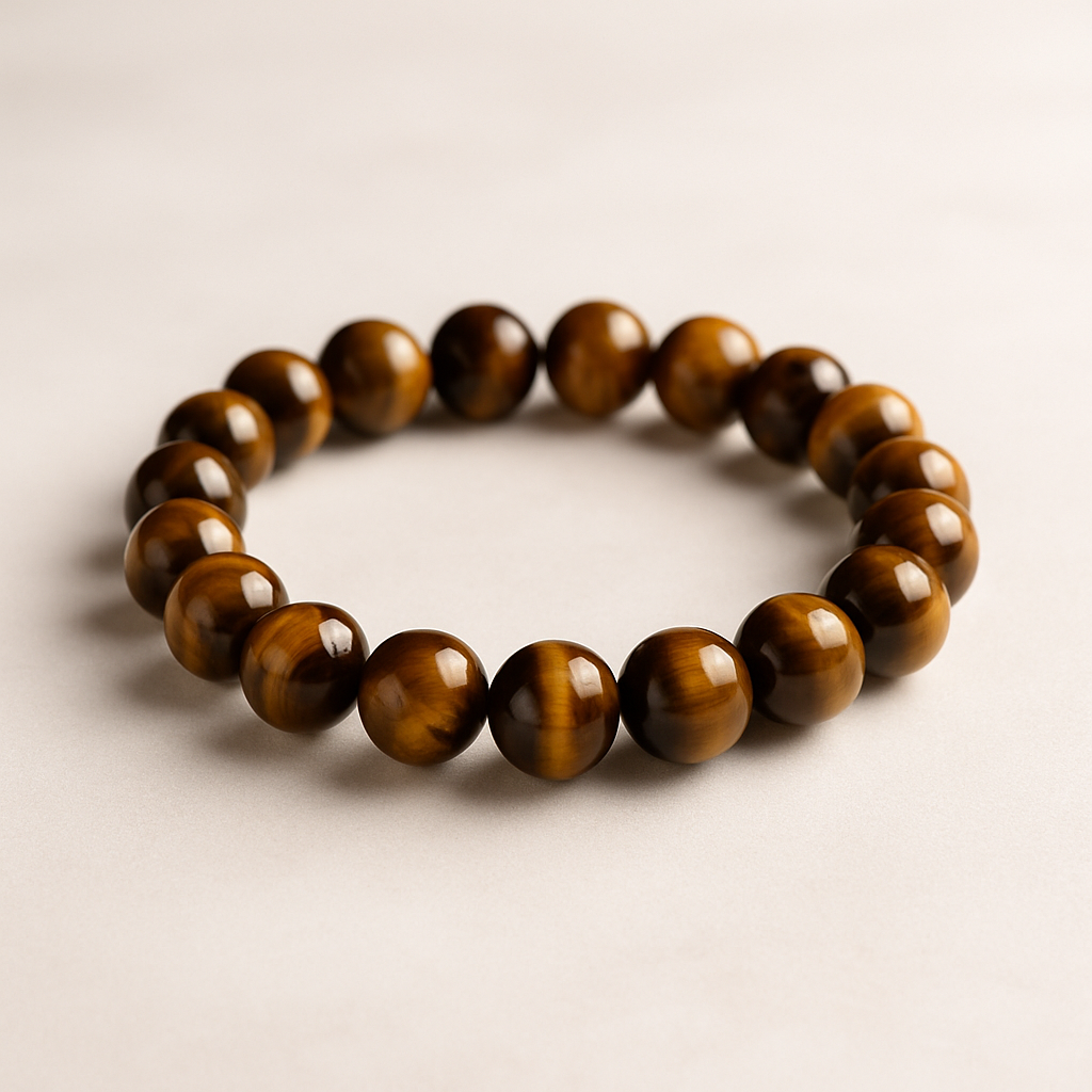 Bracelet en Œil de Tigre Naturel – 6mm, 8mm, 10mm – Qualité extra à A