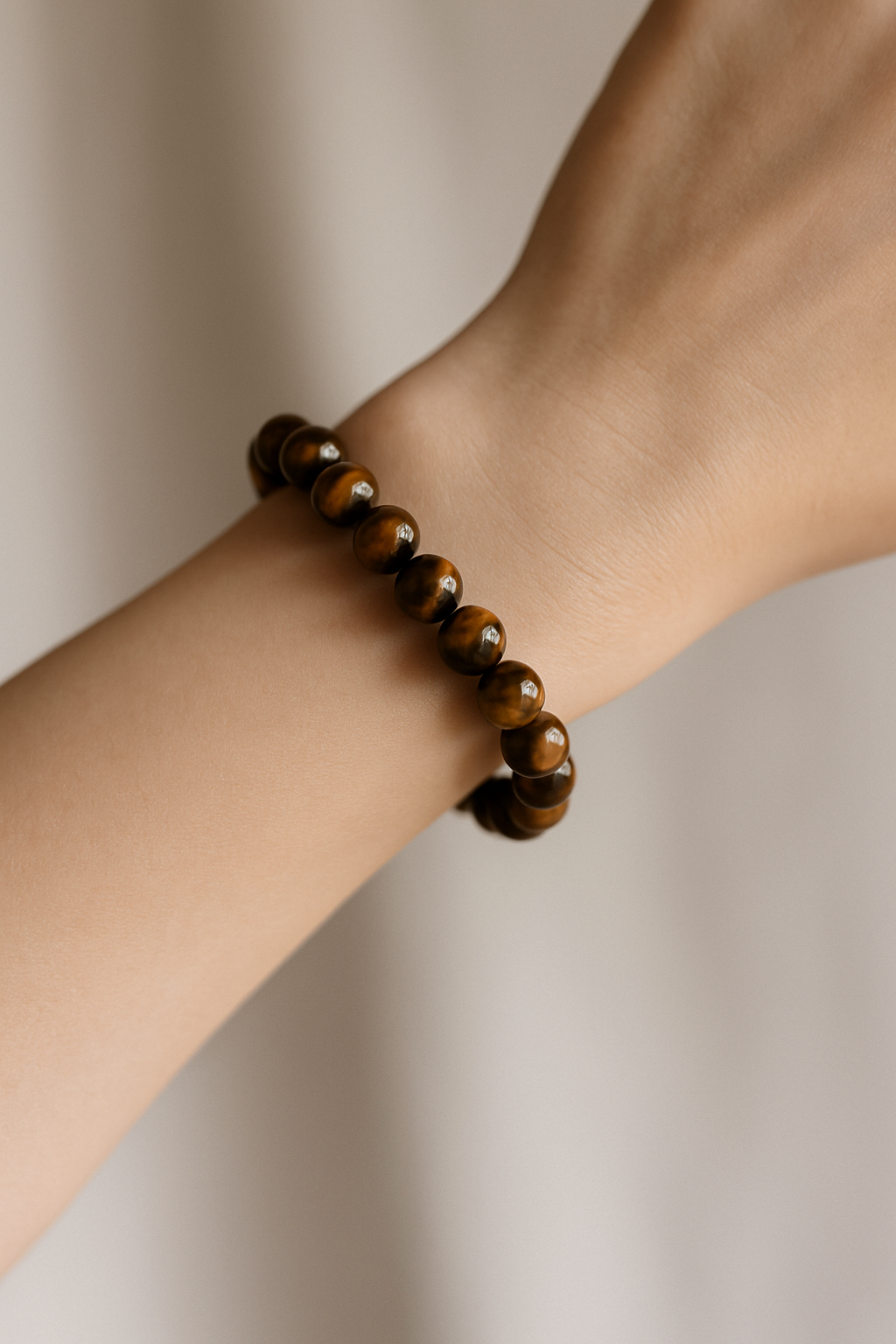 Bracelet en Œil de Tigre Naturel – 6mm, 8mm, 10mm – Qualité extra à A