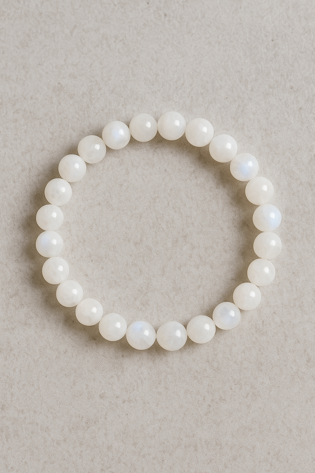 🌙 Bracelet en Pierre de Lune – 6 mm, 8 mm, 10 mm – Qualité A à AA