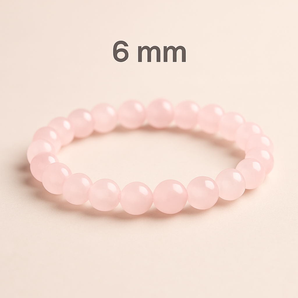 Bracelet en Quartz Rose Naturel-6mm,8 mm,10 mm-Qualité extra à A