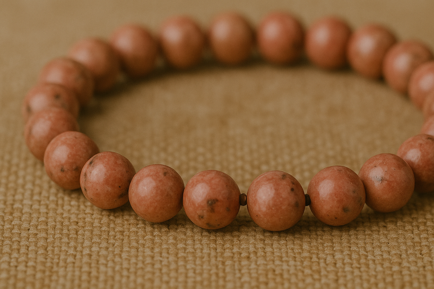 đ Bracelet en Rhodonite â 6 mm, 8 mm, 10 mm â QualitĂ© A Ă AA