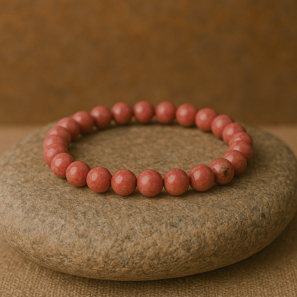 đ Bracelet en Rhodonite â 6 mm, 8 mm, 10 mm â QualitĂ© A Ă AA