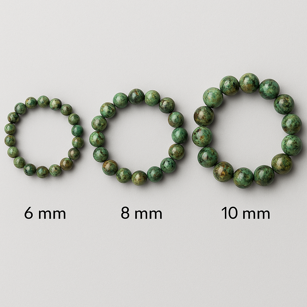 🟩 Bracelet en Turquoise Africaine – 6 mm, 8 mm, 10 mm – Qualité A à AA