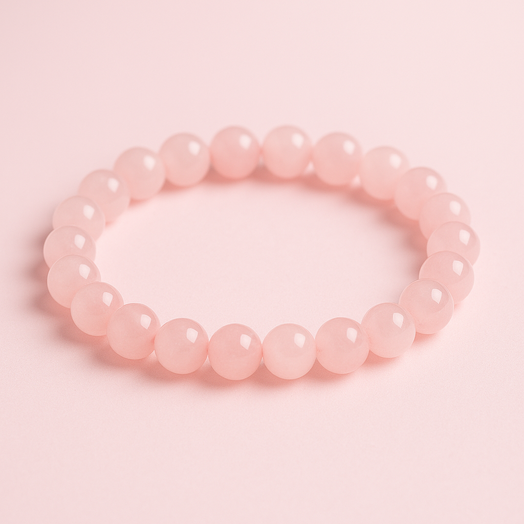 Bracelet en Quartz Rose Naturel-6mm,8 mm,10 mm-Qualité extra à A