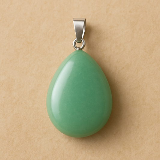 Pendentif Aventurine Verte – Forme Goutte | Chance & Confiance