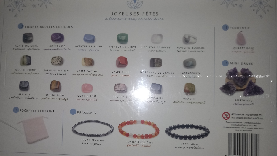 Calendrier bien-être en pierres naturelles – L’Éveil de Soi