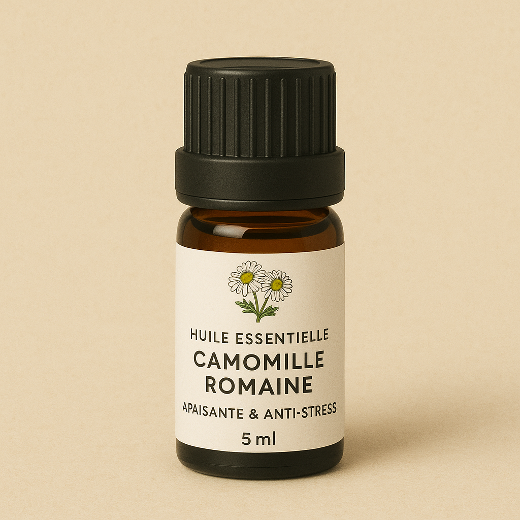 Huile Essentielle de Camomille Romaine – Apaisante & Anti-Stress – 5 ml