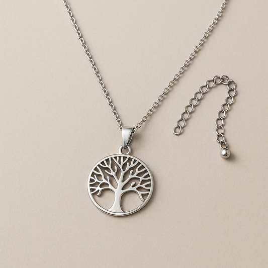 🌳 Collier Arbre de Vie – Chaîne Réglable 45–50 cm