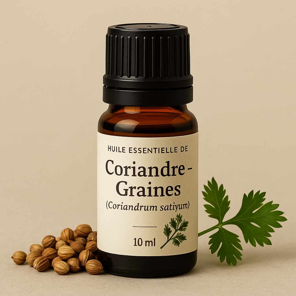 Huile essentielle de Coriandre – Graines (Coriandrum sativum) – Équilibre, Digestion & Sérénité