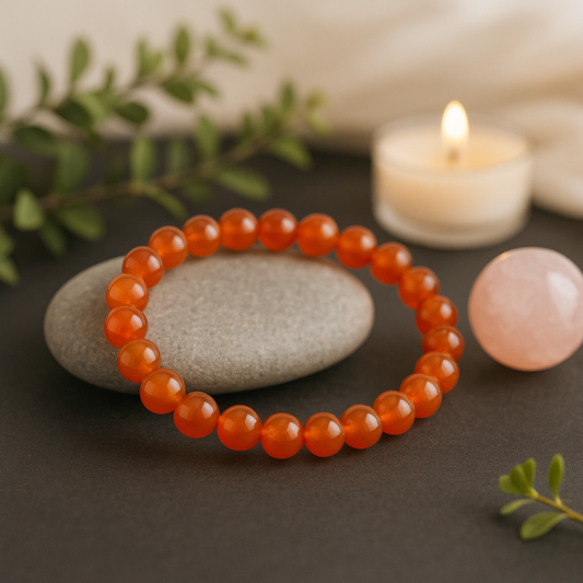 🔥 Bracelet en Cornaline – 6 mm, 8 mm, 10 mm – Qualité A à AA