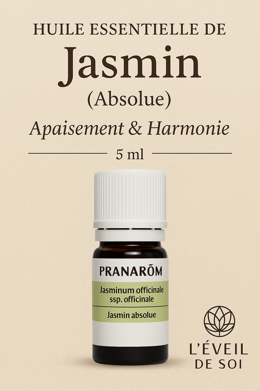 🌸 Huile Essentielle de Jasmin (Absolue)  – Apaisement & Harmonie – 5 ml