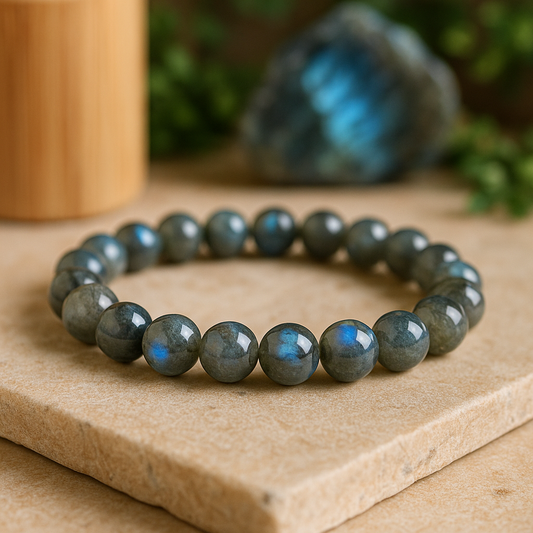 🧿 Bracelet en Labradorite Naturelle – 6 mm, 8 mm, 10 mm – Qualité extra à A