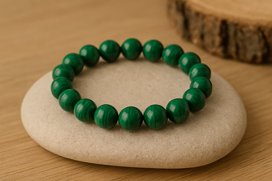 🌿 Bracelet en Malachite – 6 mm, 8 mm, 10 mm -Qualité extra à AA