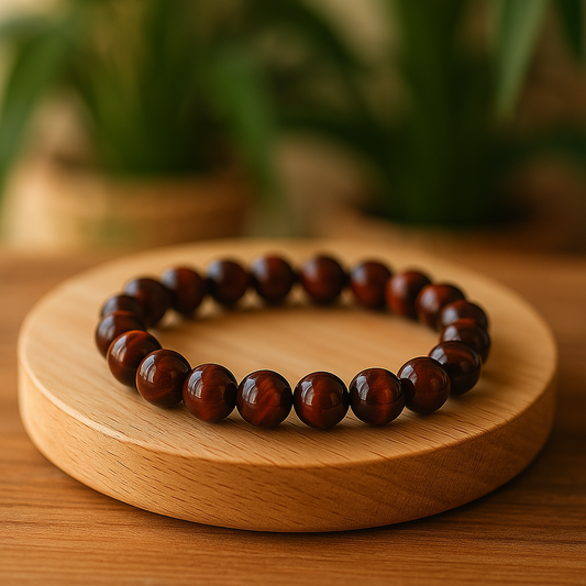 🐂 Bracelet en Œil de Taureau – 6 mm, 8 mm, 10 mm – Qualité Extra à AA