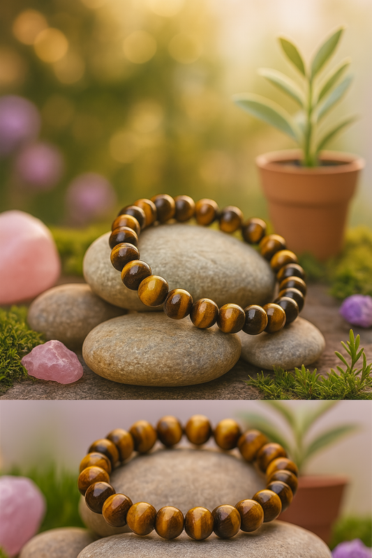 Bracelet en Œil de Tigre Naturel – 6mm, 8mm, 10mm – Qualité extra à A